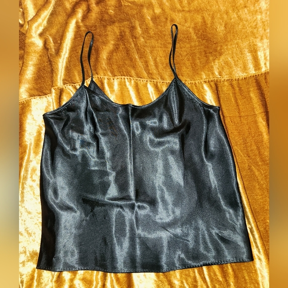 Vintage 1980s Black Satin Camisole by Cinema Etoile - Picture 7 of 11